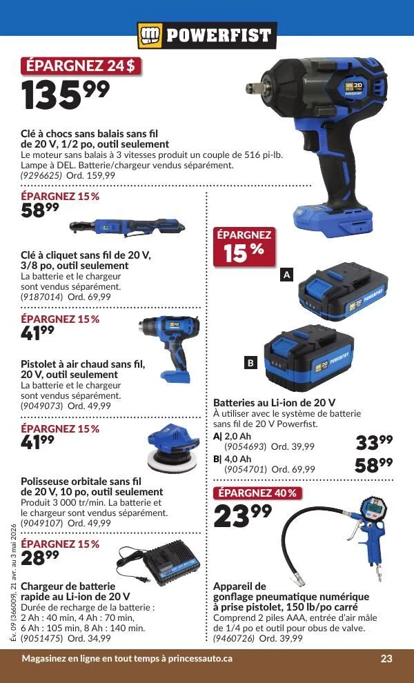 Page 28 de la Circulaire Princess Auto du 21 avril au 3 mai 2026