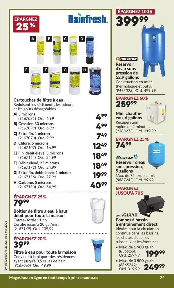 Page 36 de la Circulaire Princess Auto du 21 avril au 3 mai 2026