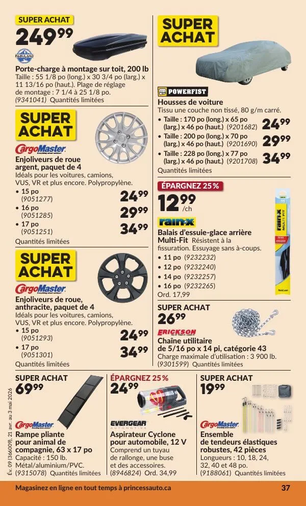 Page 42 de la Circulaire Princess Auto du 21 avril au 3 mai 2026