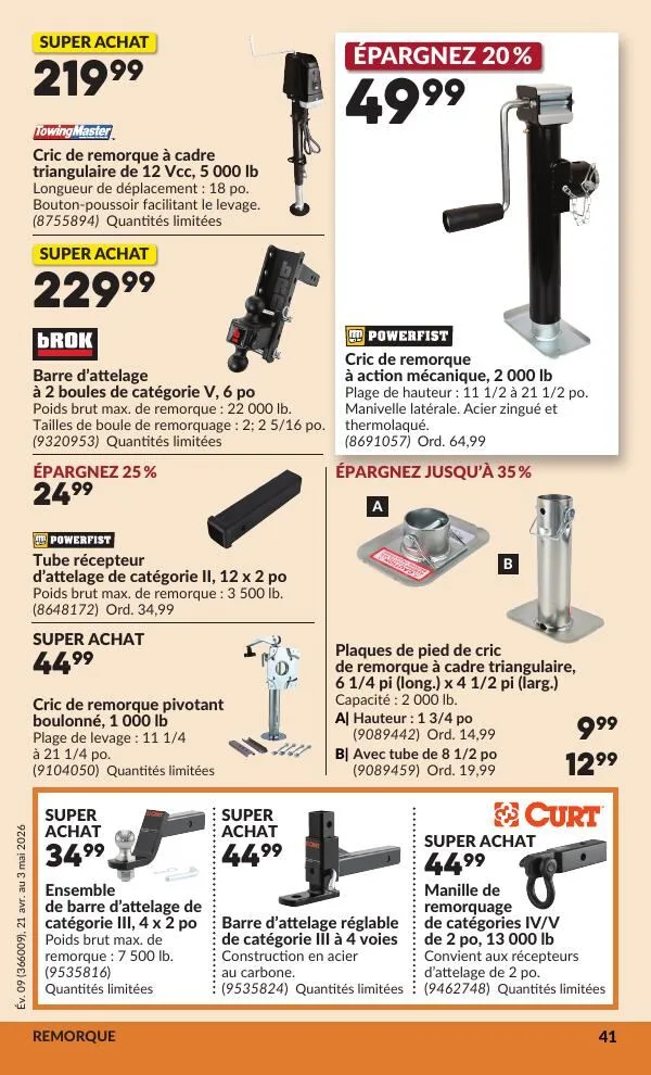 Page 46 de la Circulaire Princess Auto du 21 avril au 3 mai 2026