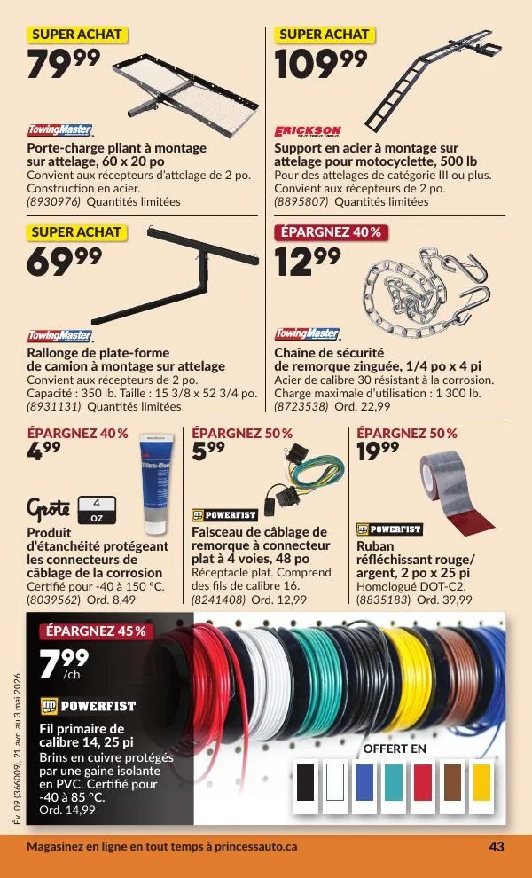 Page 48 de la Circulaire Princess Auto du 21 avril au 3 mai 2026