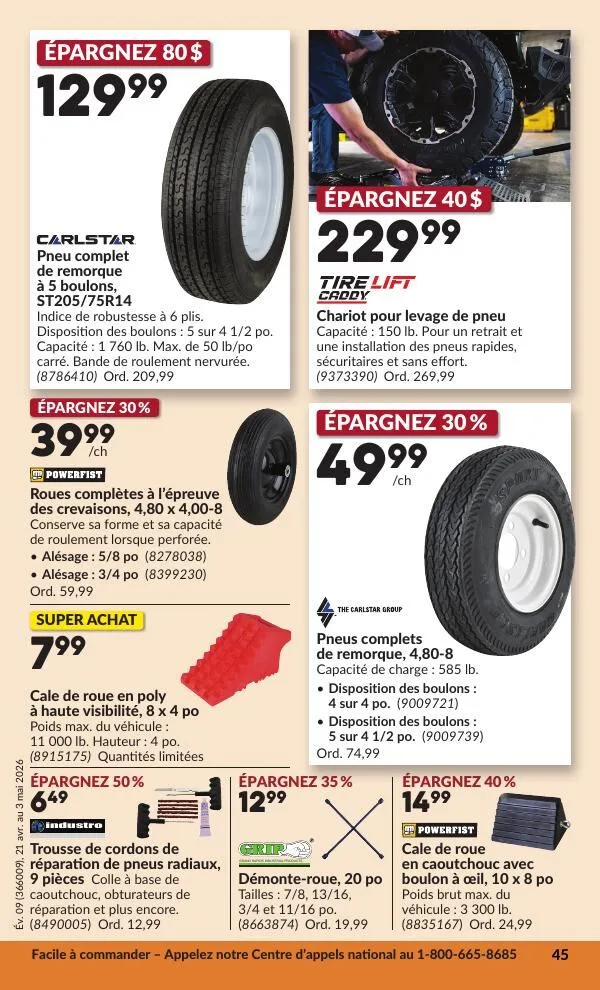 Page 50 de la Circulaire Princess Auto du 21 avril au 3 mai 2026