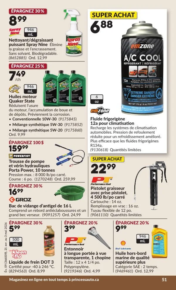 Page 56 de la Circulaire Princess Auto du 21 avril au 3 mai 2026