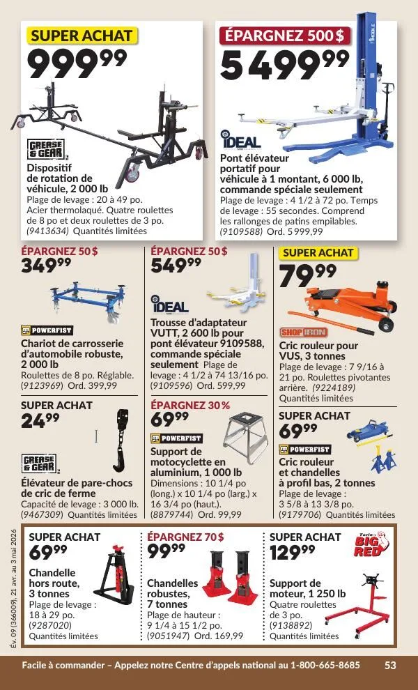 Page 58 de la Circulaire Princess Auto du 21 avril au 3 mai 2026