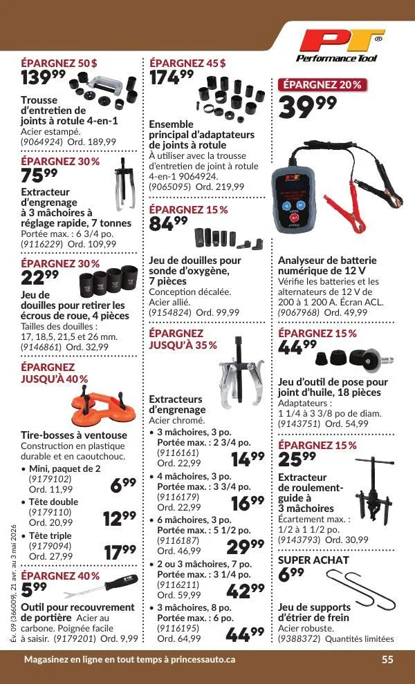 Page 60 de la Circulaire Princess Auto du 21 avril au 3 mai 2026