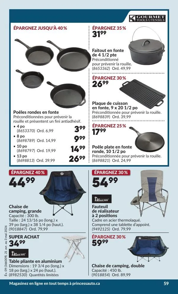 Page 64 de la Circulaire Princess Auto du 21 avril au 3 mai 2026