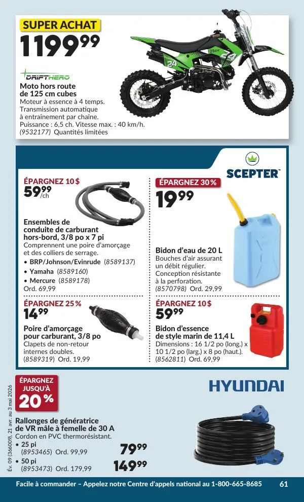 Page 66 de la Circulaire Princess Auto du 21 avril au 3 mai 2026