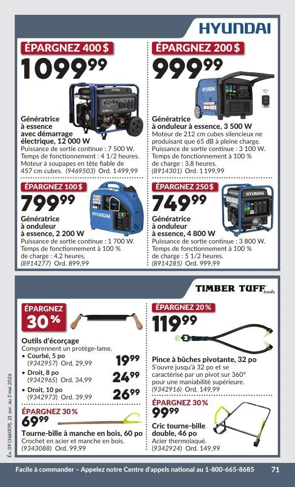 Page 76 de la Circulaire Princess Auto du 21 avril au 3 mai 2026
