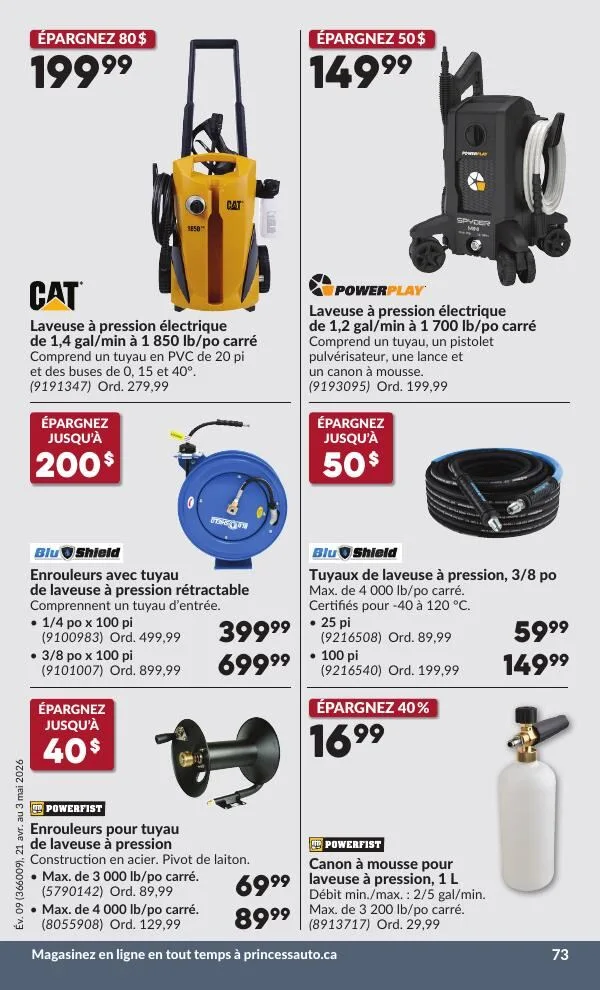 Page 78 de la Circulaire Princess Auto du 21 avril au 3 mai 2026