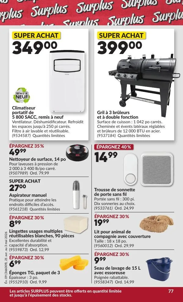 Page 82 de la Circulaire Princess Auto du 21 avril au 3 mai 2026