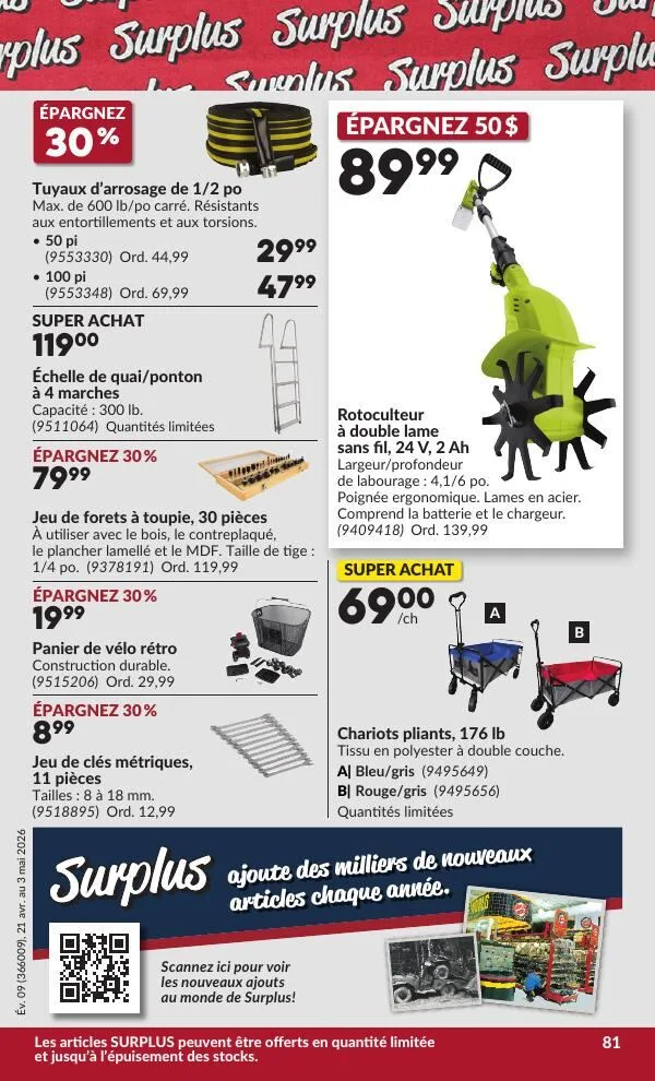 Page 86 de la Circulaire Princess Auto du 21 avril au 3 mai 2026