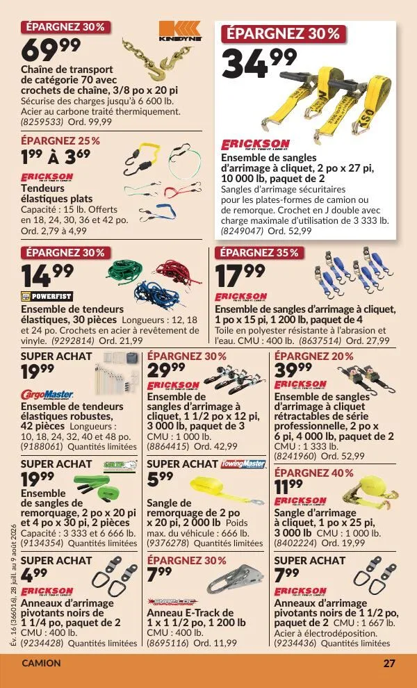 Page 28 de la Circulaire Princess Auto du 28 juillet au 9 août 2026