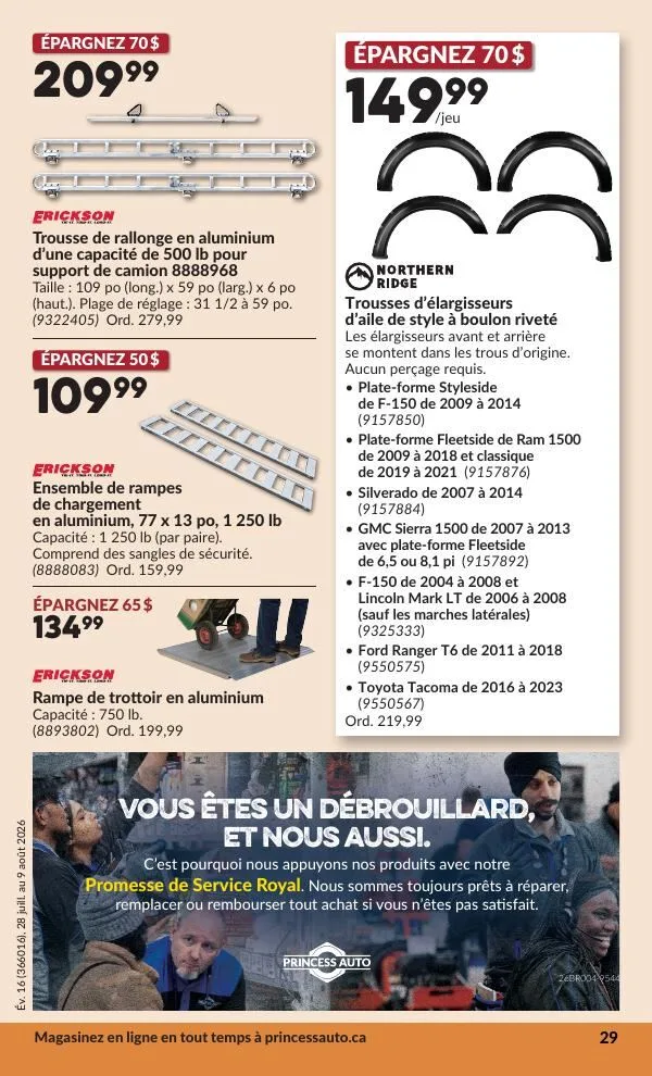 Page 30 de la Circulaire Princess Auto du 28 juillet au 9 août 2026