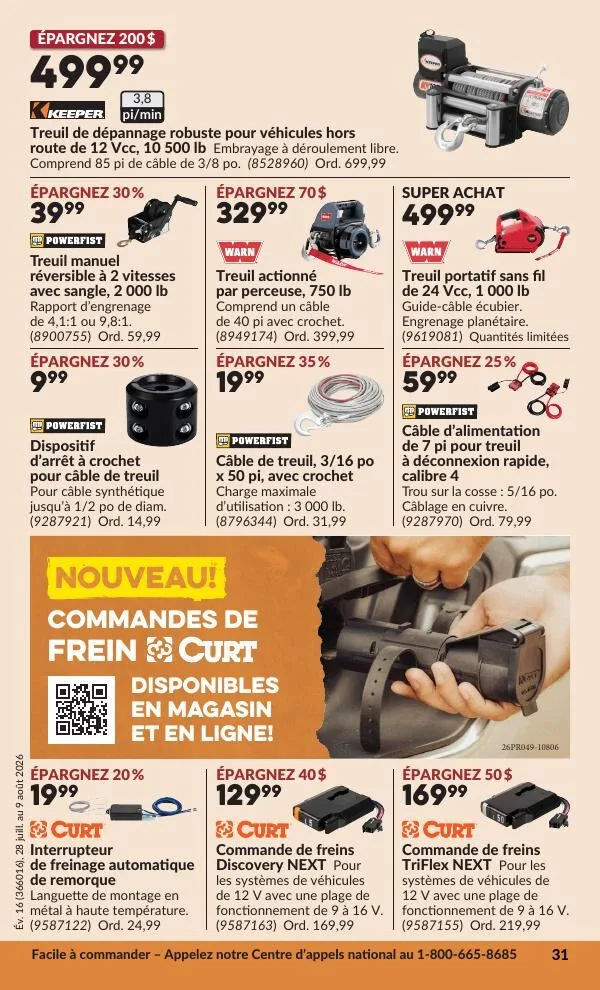 Page 32 de la Circulaire Princess Auto du 28 juillet au 9 août 2026