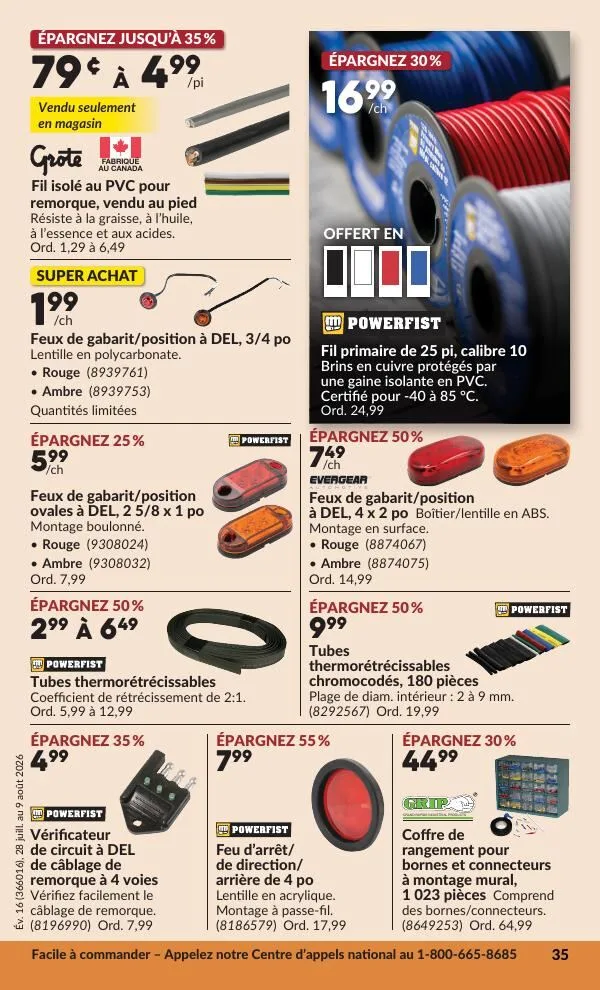 Page 36 de la Circulaire Princess Auto du 28 juillet au 9 août 2026