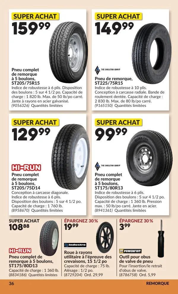 Page 37 de la Circulaire Princess Auto du 28 juillet au 9 août 2026