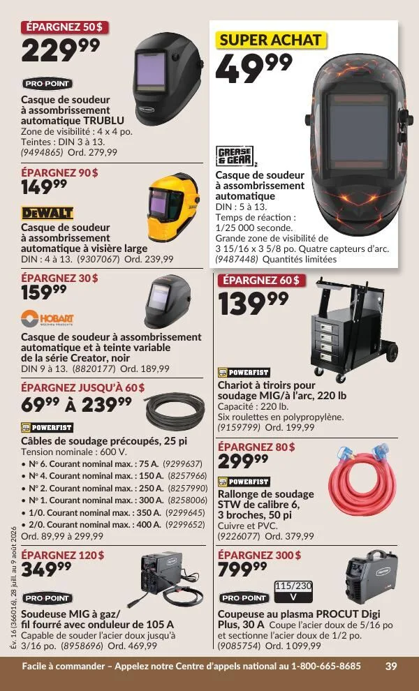 Page 40 de la Circulaire Princess Auto du 28 juillet au 9 août 2026