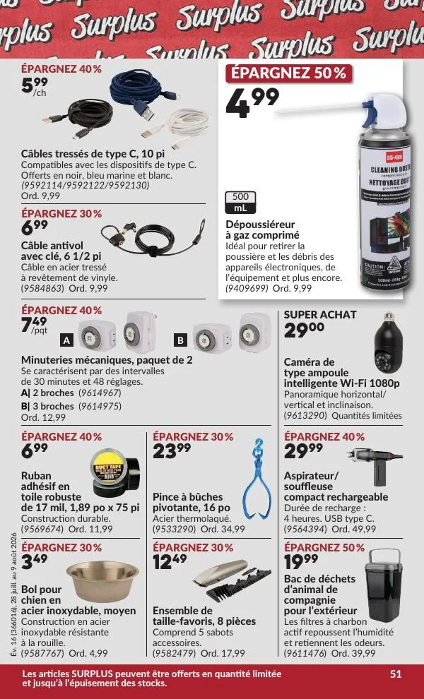 Page 52 de la Circulaire Princess Auto du 28 juillet au 9 août 2026