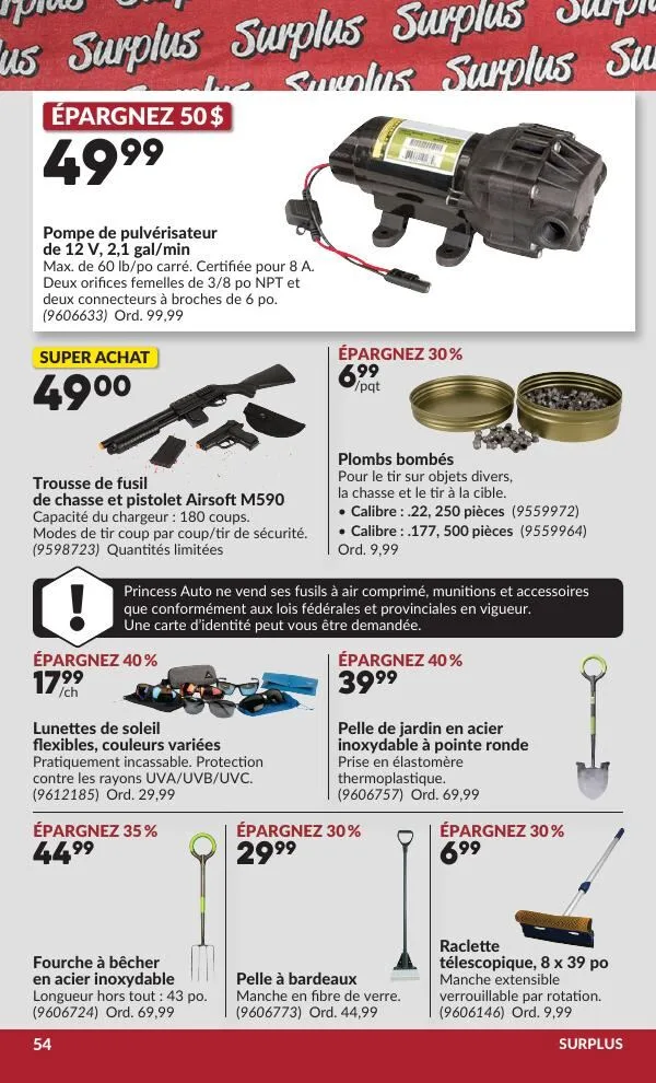 Page 55 de la Circulaire Princess Auto du 28 juillet au 9 août 2026