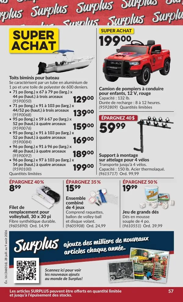 Page 58 de la Circulaire Princess Auto du 28 juillet au 9 août 2026