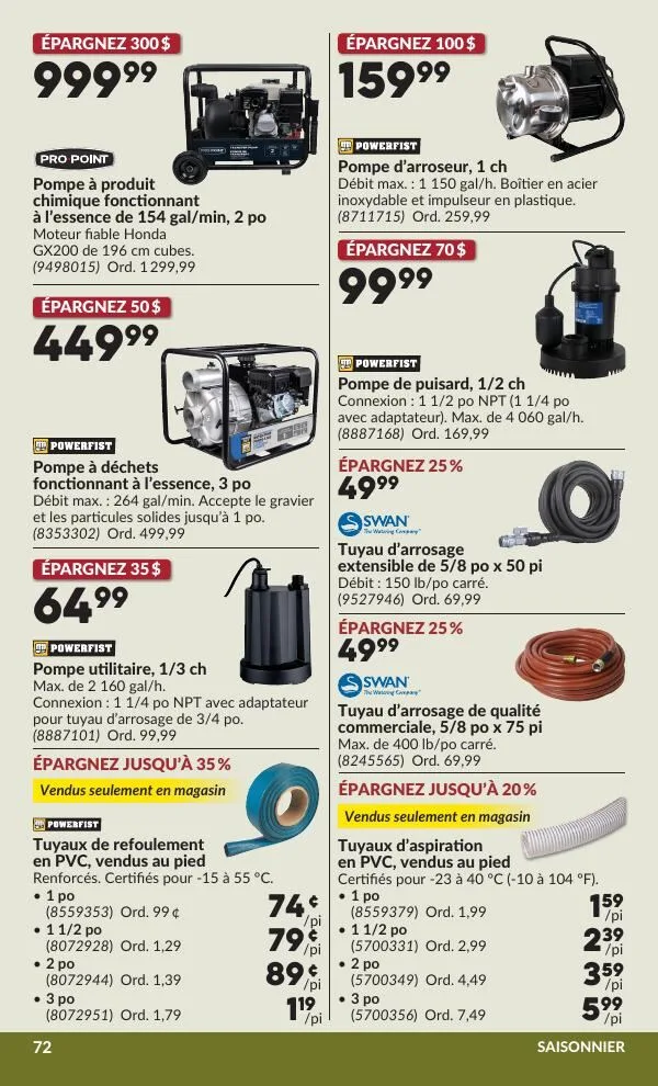 Page 73 de la Circulaire Princess Auto du 28 juillet au 9 août 2026
