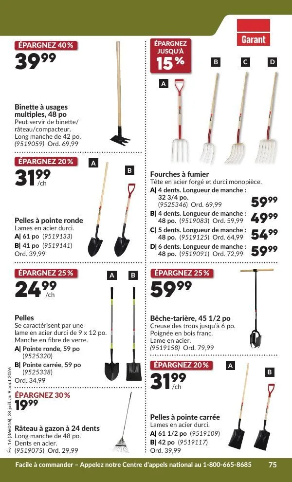 Page 76 de la Circulaire Princess Auto du 28 juillet au 9 août 2026