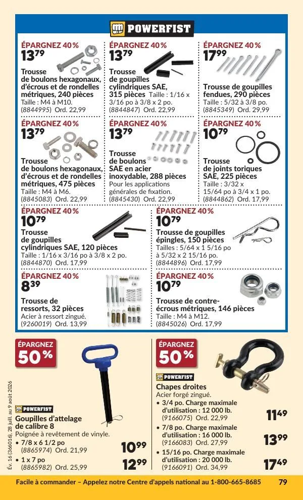 Page 80 de la Circulaire Princess Auto du 28 juillet au 9 août 2026