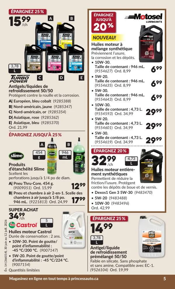 Page 10 de la Circulaire Princess Auto du 30 juin au 12 juillet 2026