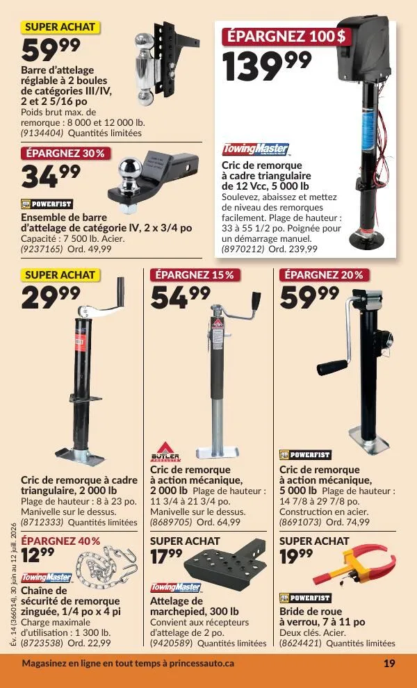 Page 24 de la Circulaire Princess Auto du 30 juin au 12 juillet 2026