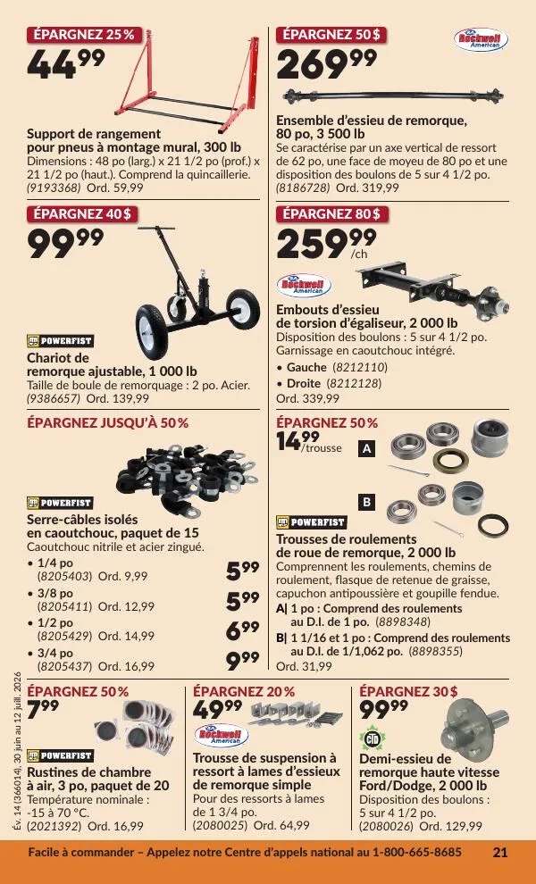 Page 26 de la Circulaire Princess Auto du 30 juin au 12 juillet 2026
