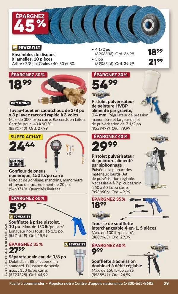 Page 34 de la Circulaire Princess Auto du 30 juin au 12 juillet 2026