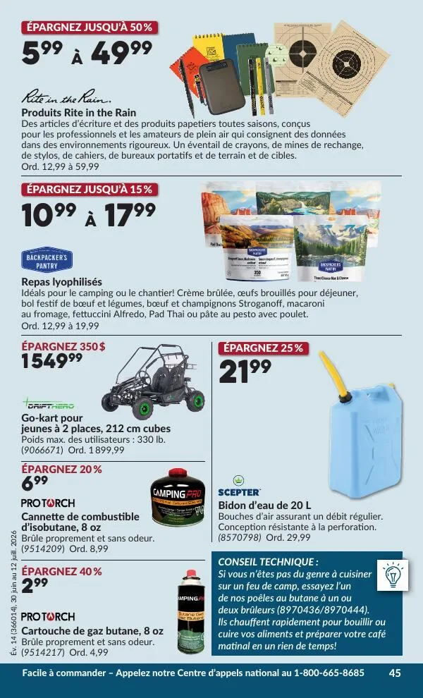 Page 50 de la Circulaire Princess Auto du 30 juin au 12 juillet 2026