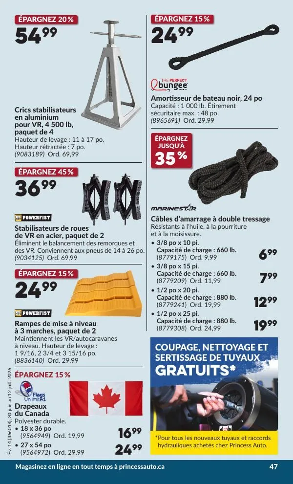 Page 52 de la Circulaire Princess Auto du 30 juin au 12 juillet 2026
