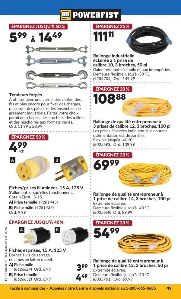 Page 54 de la Circulaire Princess Auto du 30 juin au 12 juillet 2026