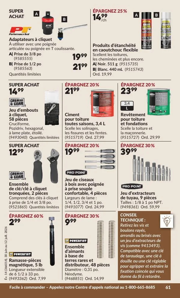 Page 66 de la Circulaire Princess Auto du 30 juin au 12 juillet 2026