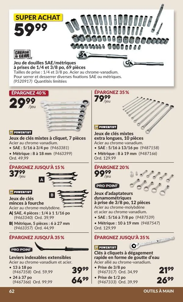 Page 67 de la Circulaire Princess Auto du 30 juin au 12 juillet 2026