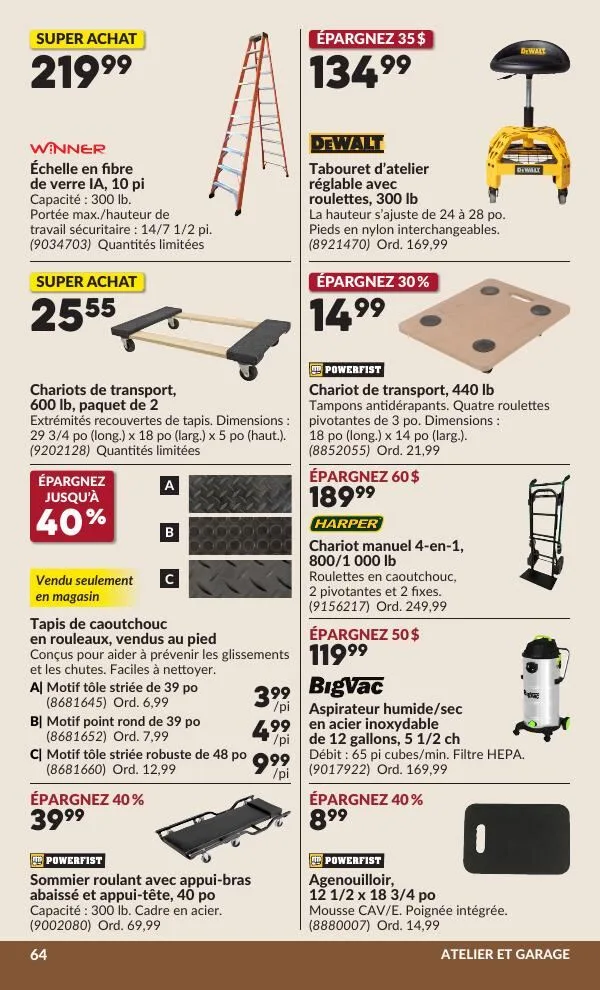 Page 69 de la Circulaire Princess Auto du 30 juin au 12 juillet 2026