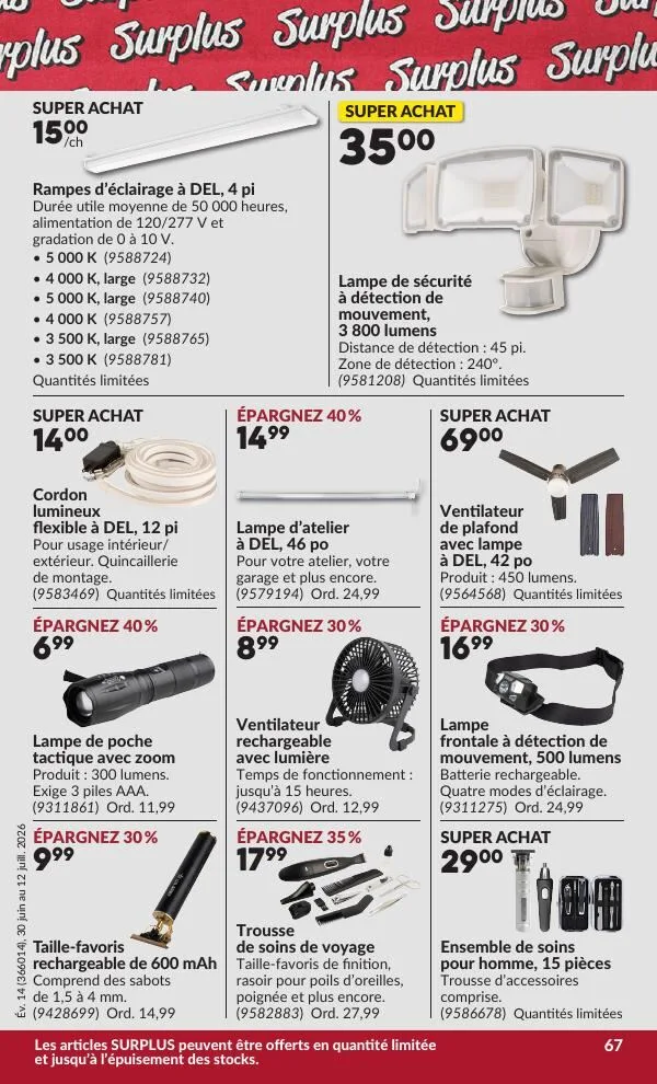 Page 72 de la Circulaire Princess Auto du 30 juin au 12 juillet 2026