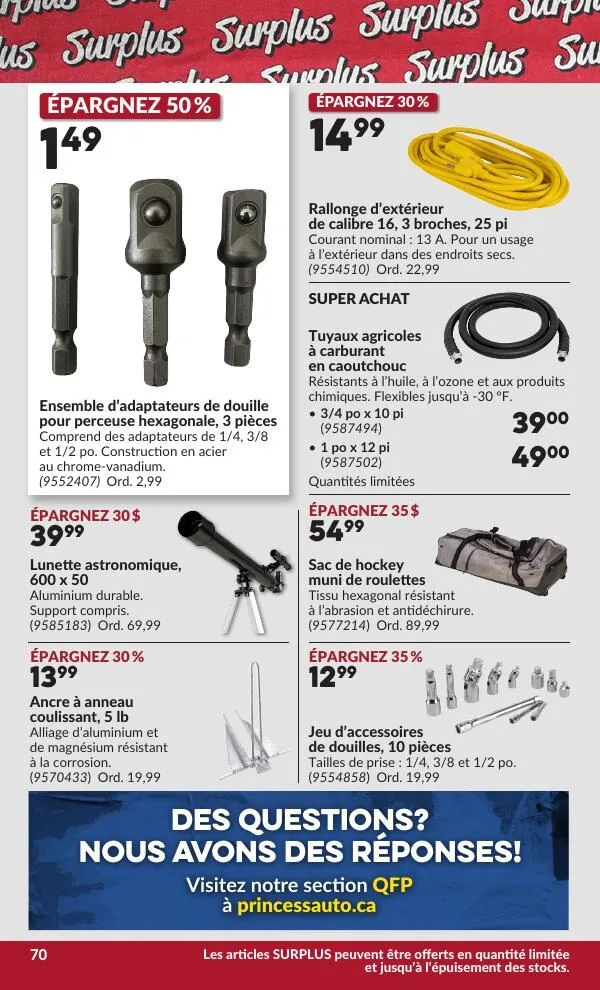 Page 75 de la Circulaire Princess Auto du 30 juin au 12 juillet 2026