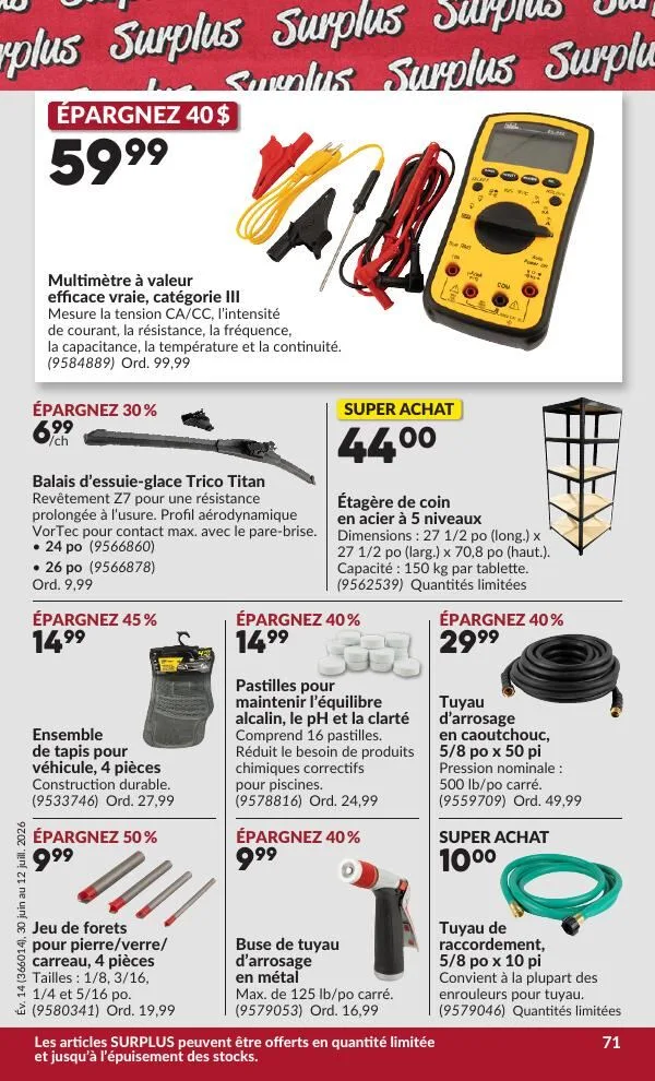 Page 76 de la Circulaire Princess Auto du 30 juin au 12 juillet 2026