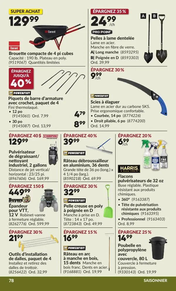 Page 83 de la Circulaire Princess Auto du 30 juin au 12 juillet 2026