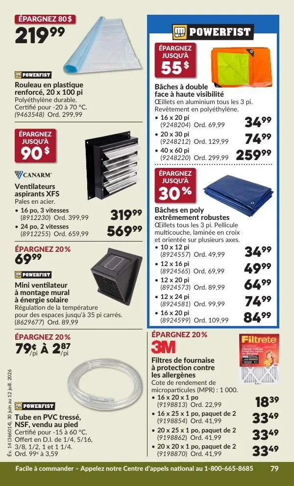 Page 84 de la Circulaire Princess Auto du 30 juin au 12 juillet 2026