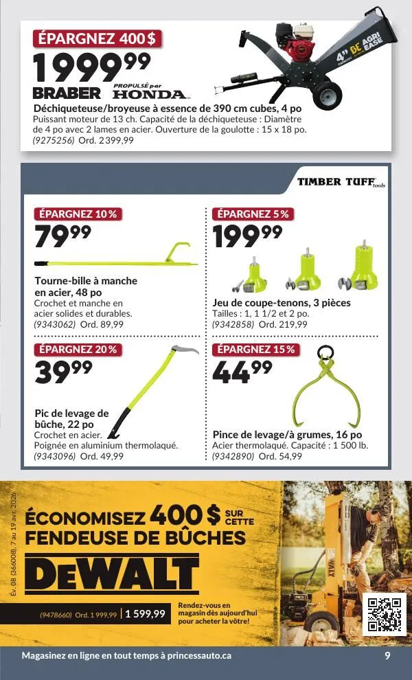 Page 12 de la Circulaire Princess Auto du 7 au 19 avril 2026