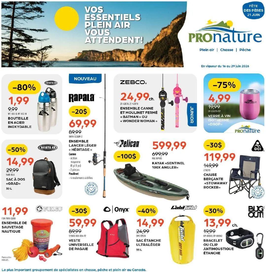 Page 1 de la Circulaire Pronature du 16 au 28 juin 2026