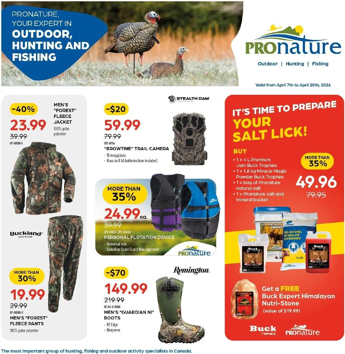 Page 2 de la Circulaire Pronature du 7 au 20 avril 2026