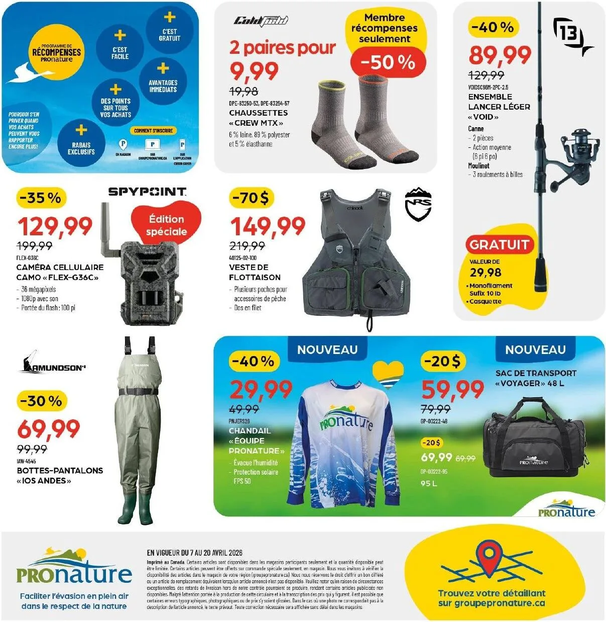 Page 23 de la Circulaire Pronature du 7 au 20 avril 2026