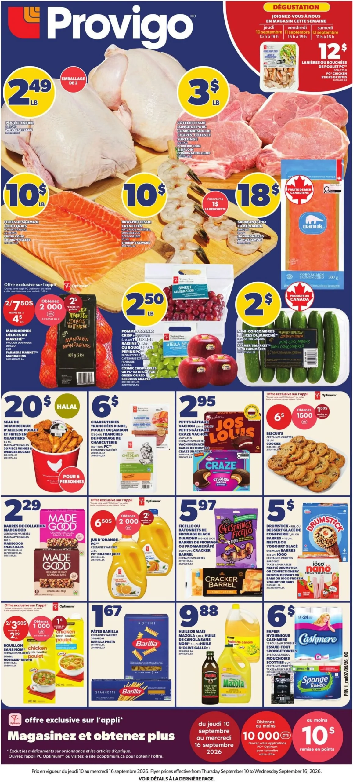 Page 1 de la Circulaire Provigo du 10 au 16 septembre 2026