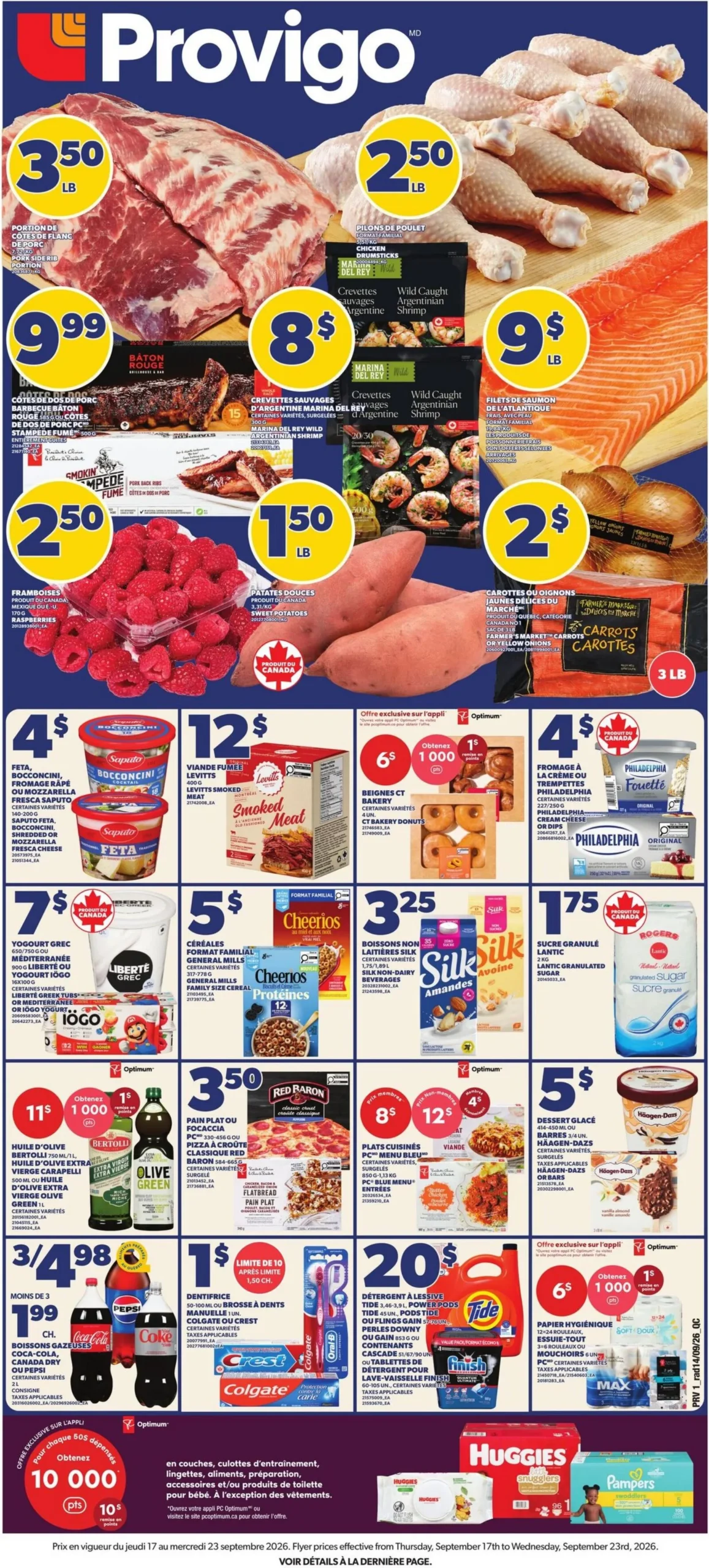 Page 1 de la Circulaire Provigo du 17 au 23 septembre 2026