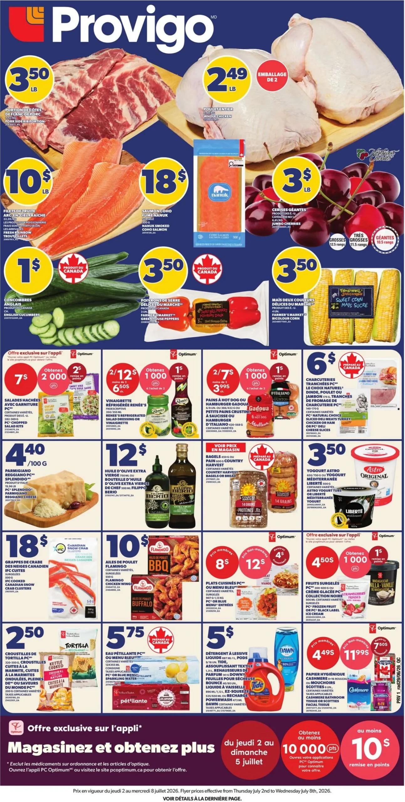 Page 1 de la Circulaire Provigo du 2 au 8 juillet 2026