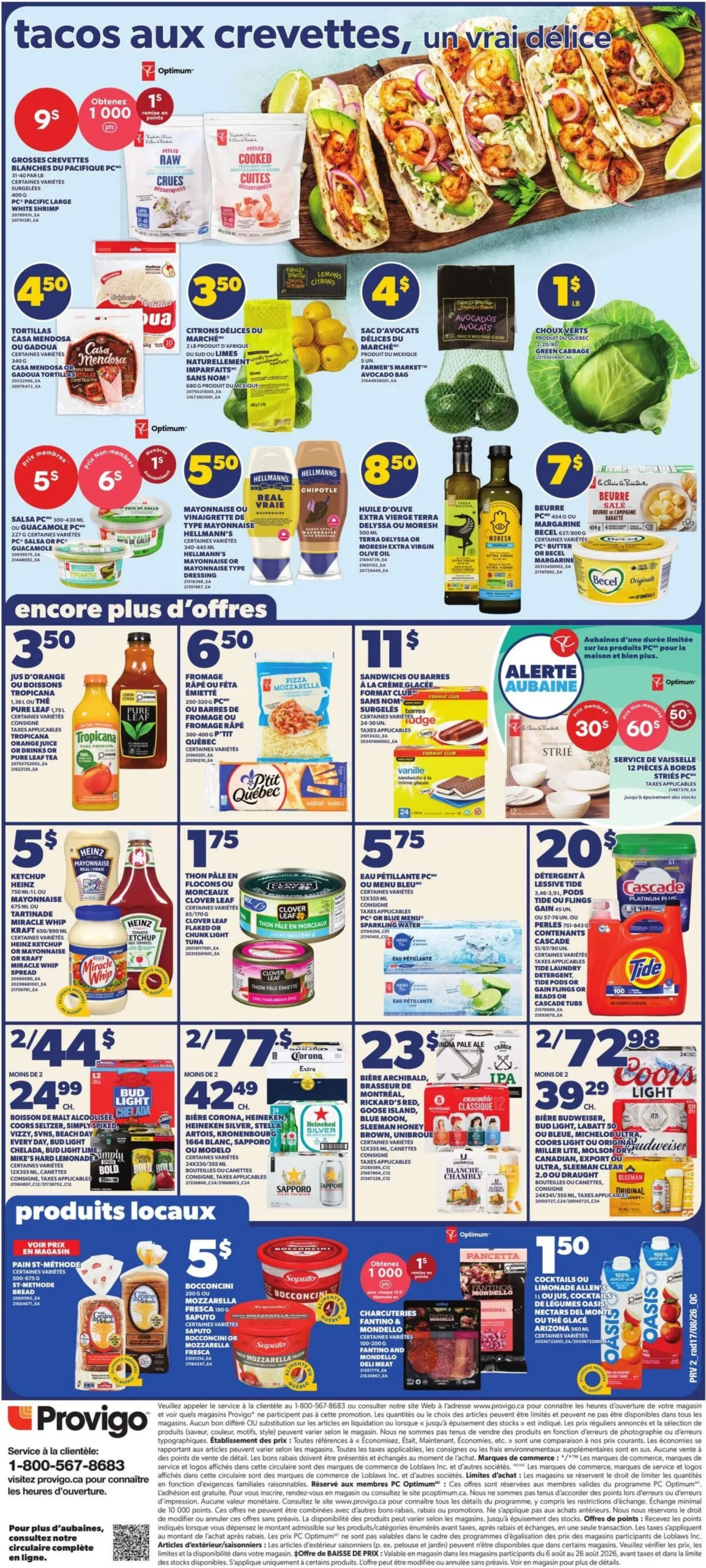 Page 2 de la Circulaire Provigo du 20 au 26 août 2026